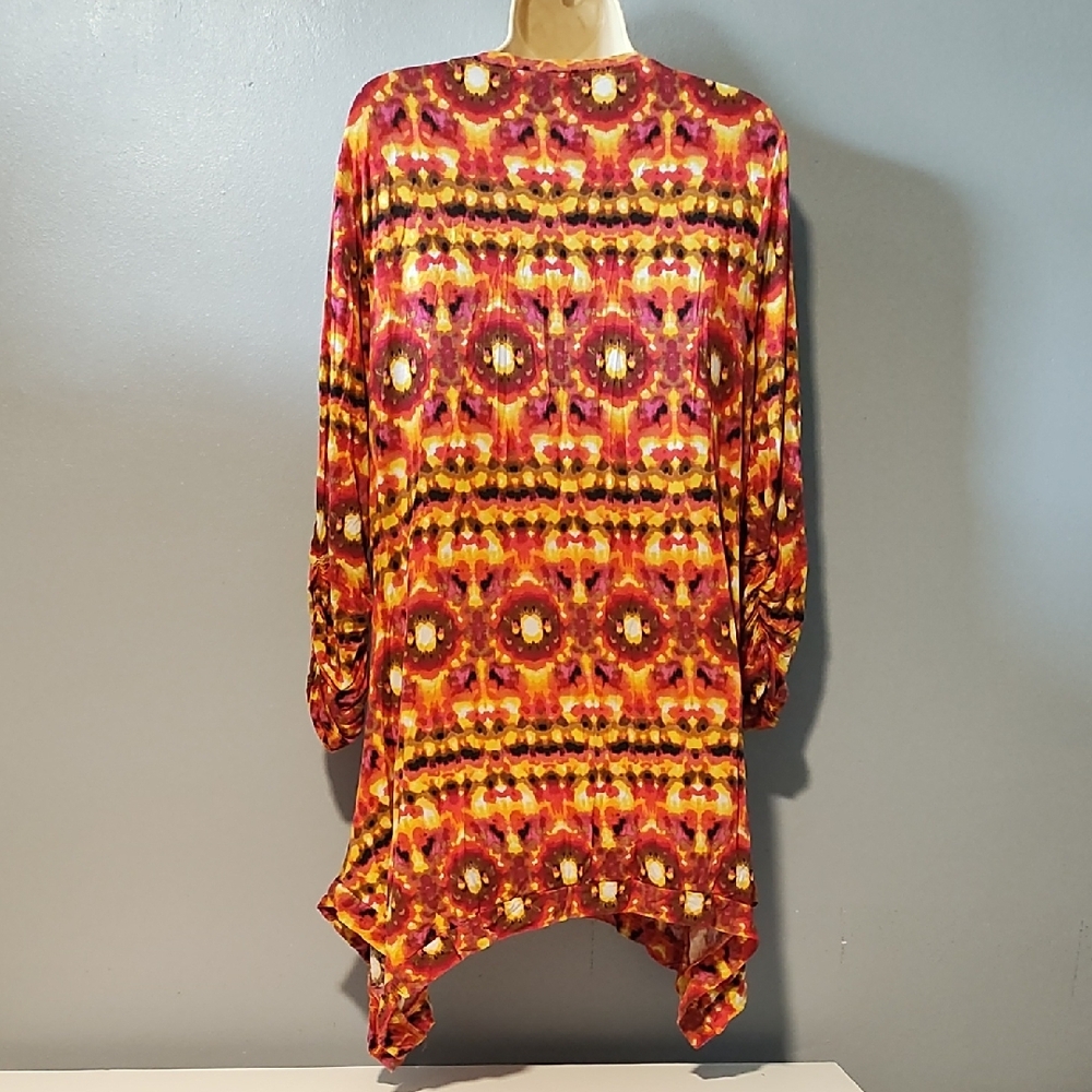 Grace Elements Vibrant Multicolor V-Neck Tunic - image 12